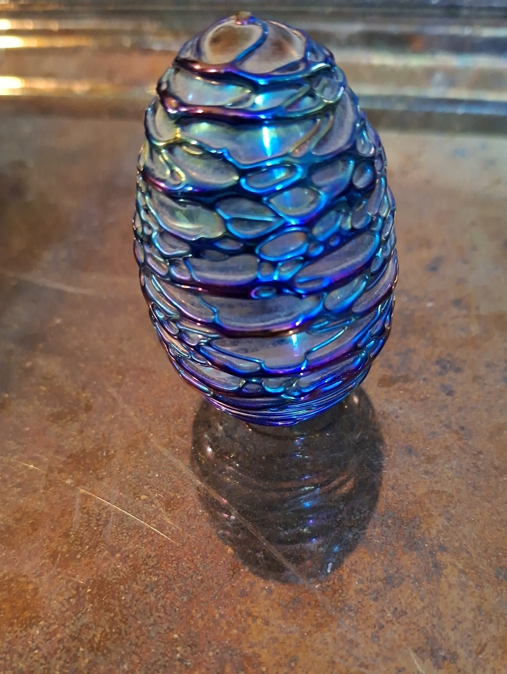 Vintage Glass Eye Studio Signed Paper weight